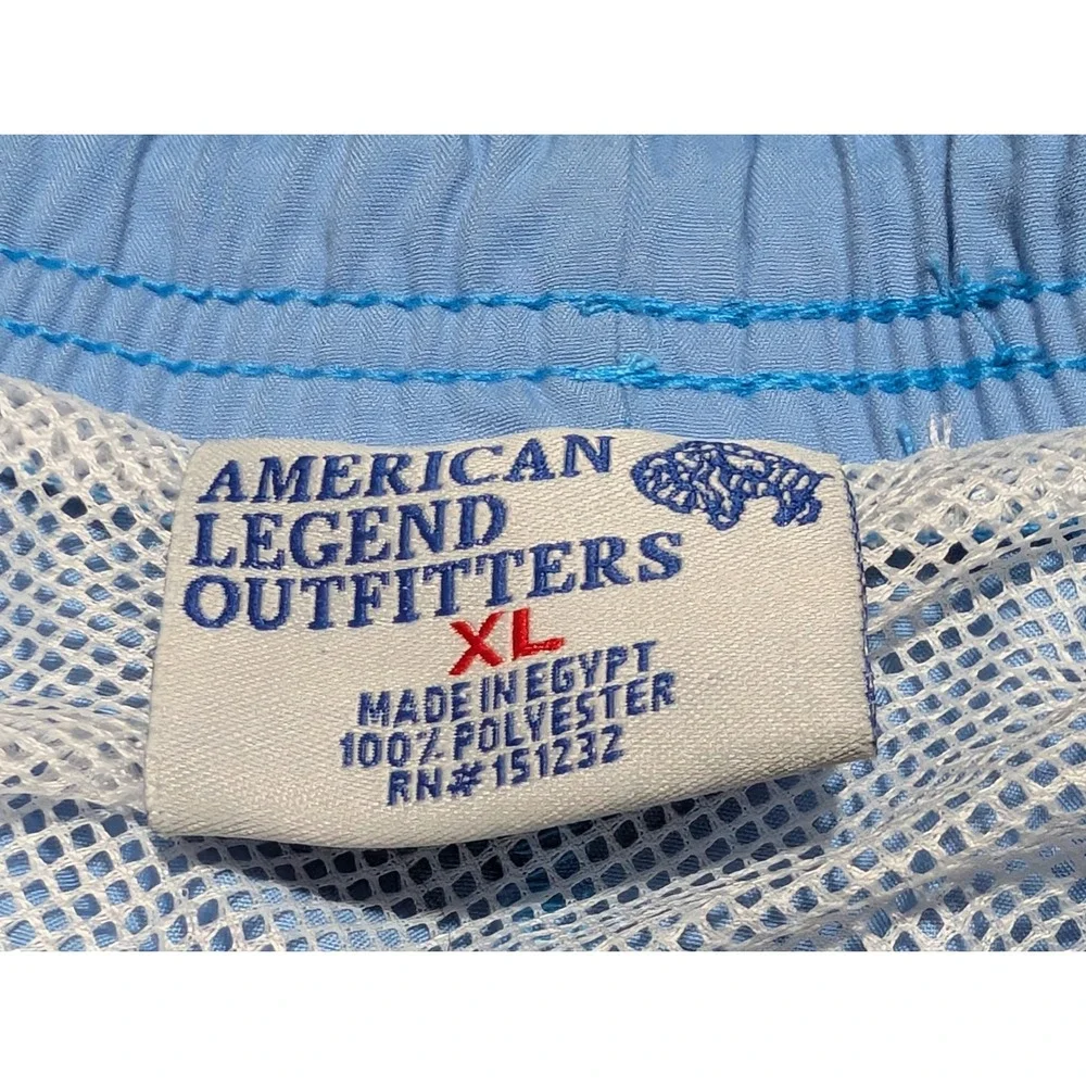 American Legend Outfitters Swim Trunks Mens XL Blue AL-SW42 Cargo Mesh Lined New